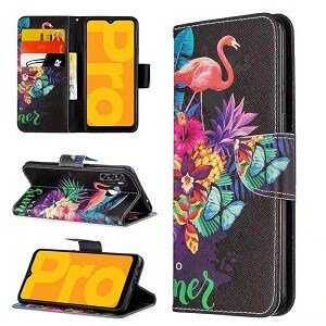 Optus X Pro Wallet Case Flip Leather Card Holder Slots Magnetic Shockproof Cover (Heron Butterfly)