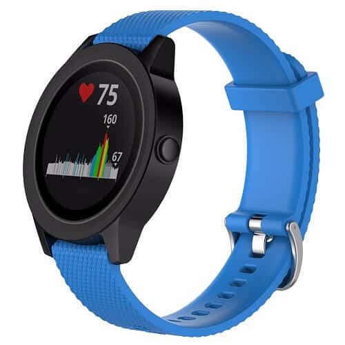 Garmin Vivoactive 3 /Garmin Forerunner 645 Music Silicone Wristband Adjustable Silicone Rubber Watch Band Kit (Blue)