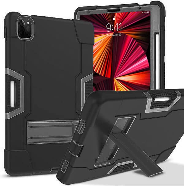 iPad Pro 11 2021 Heavy Duty Case 10.9 Fancy Hybrid Stand Cover