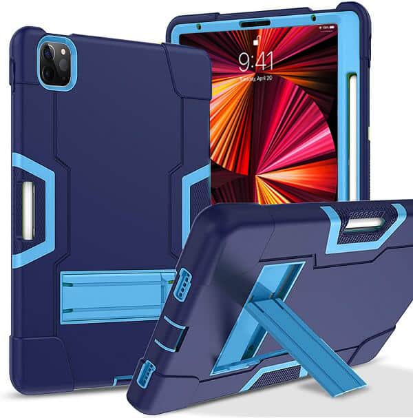 iPad Pro 11 2021 Heavy Duty Case 10.9 Fancy Hybrid Stand Cover