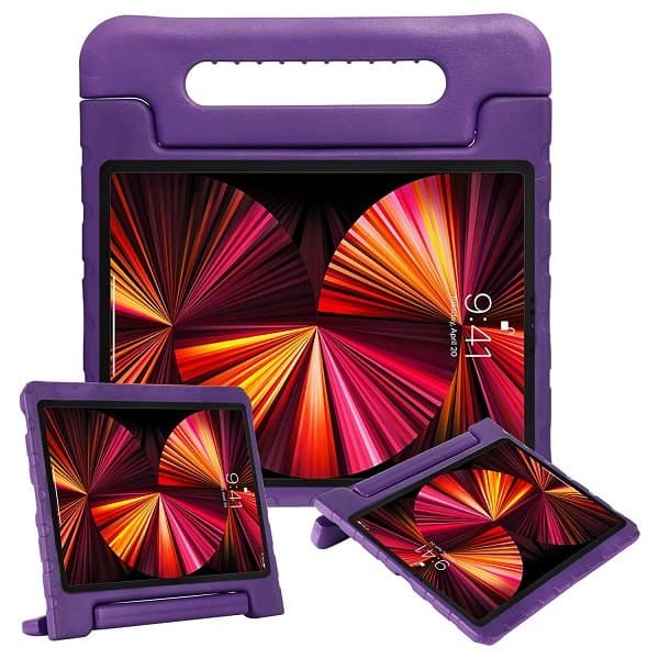 iPad Pro 11 2021 Kids Case Shockproof Kickstand Cover (Purple)