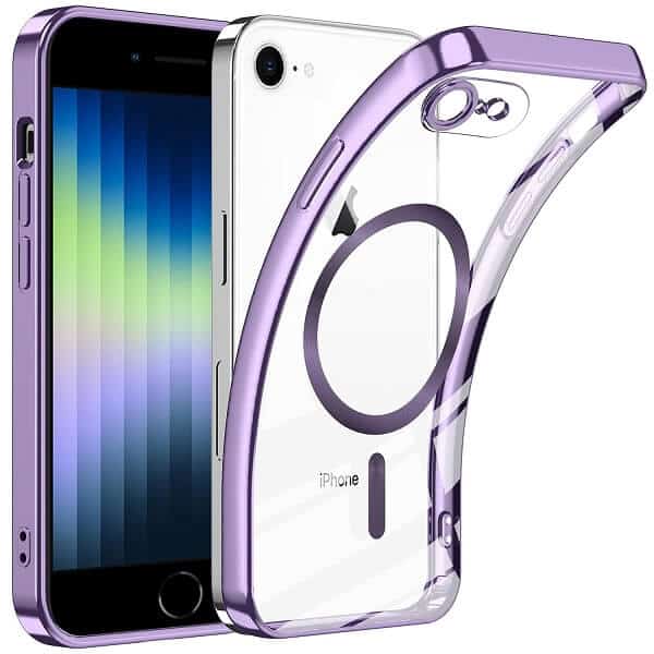 For Apple iPhone SE 2022 /2020 /8 /7 MagSafe Magnetic Case with HaloLock Shockproof Clear Protective Cover