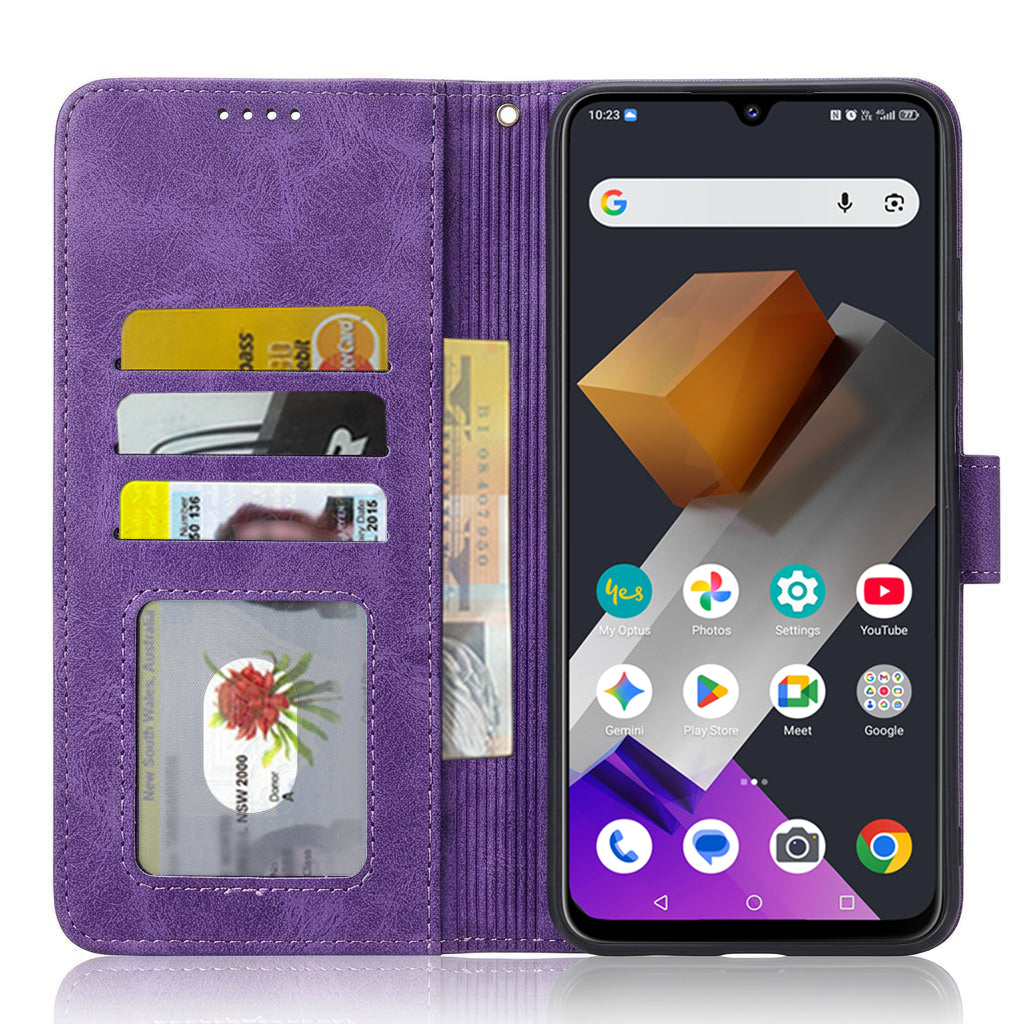 For Optus X Total 2 Wallet Leather Case Flip Leather Magnetic Stand Cover
