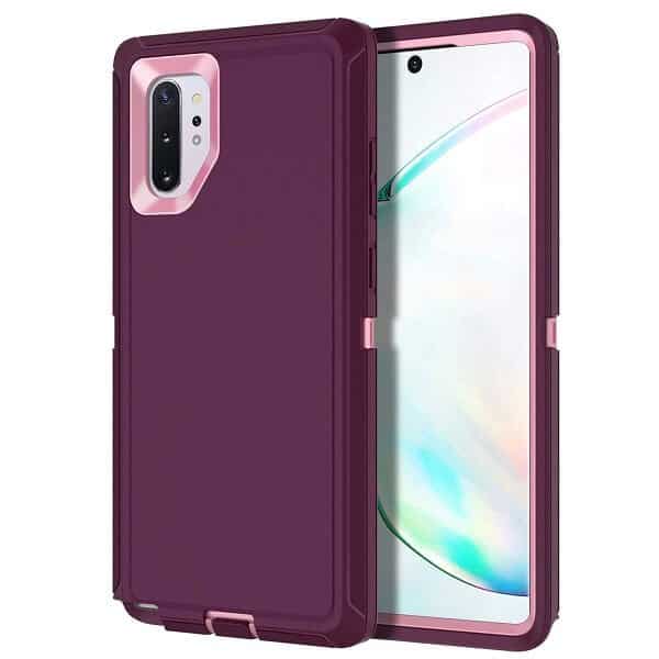 Samsung Galaxy Note 10+ /Note 10 Plus Case Drop Resistant Defender Tradies Heavy Duty Rugged Shockproof Tough Cover (Purple)