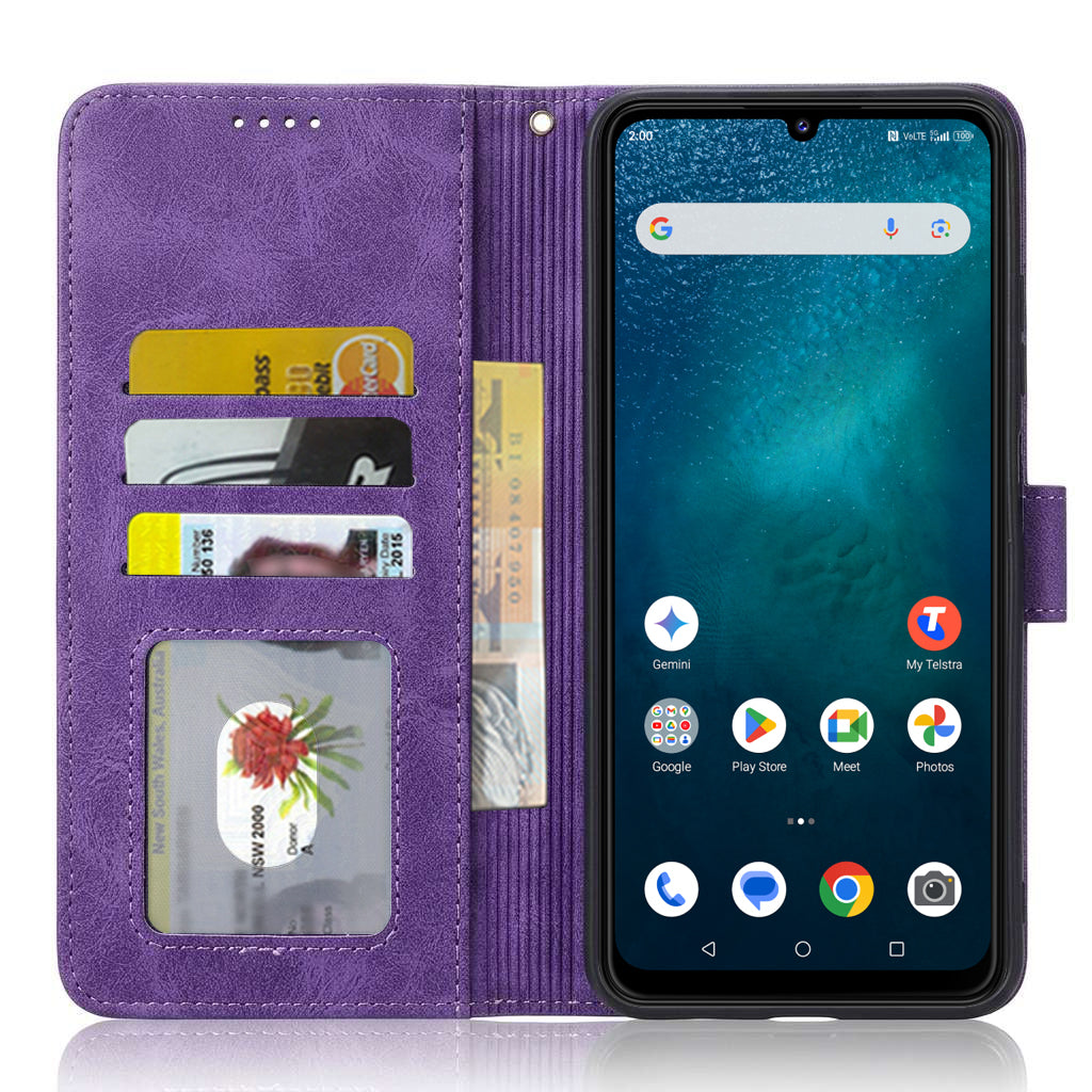 For Telstra T Pro 2 5G Wallet Leather Case Flip Leather Magnetic Stand Cover
