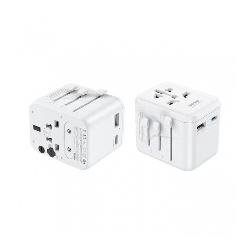 REMAX RP-U23 Astro Series 12W 2.4A Multifunctional Universal UK/EU/US/AU Ports Travel Charger Adapter (White)