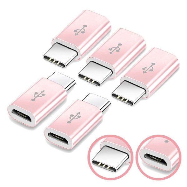 Rose Gold USB Type C 3.1 Male to Micro USB Connector Adapter