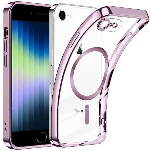 For Apple iPhone SE 2022 /2020 /8 /7 MagSafe Magnetic Case with HaloLock Shockproof Clear Protective Cover