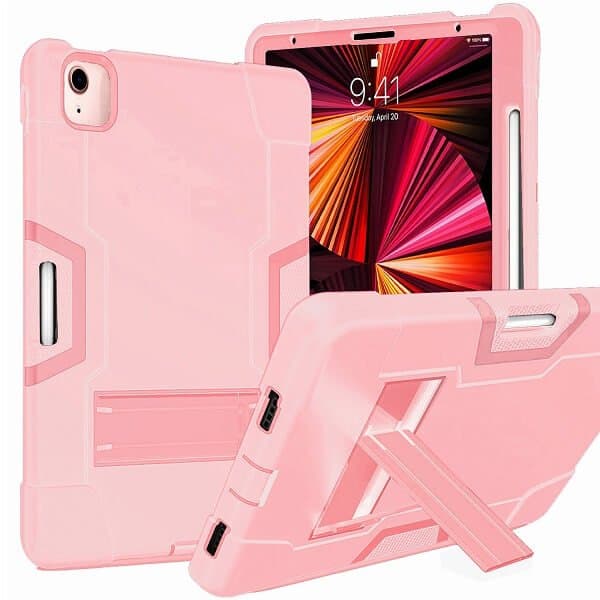 iPad Pro 11 Heavy Duty Case Fancy Hybrid Stand Cover (Rose Gold)