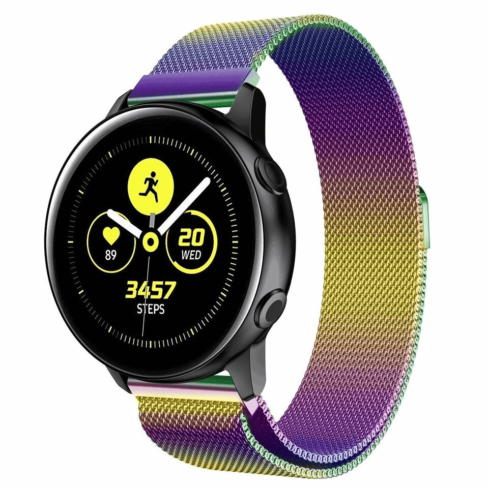 For Samsung Galaxy Watch 6 /5 /4 /3 Pro /Gear S2 Stainless Steel Adjustable Milanese Wristband Strap Loop