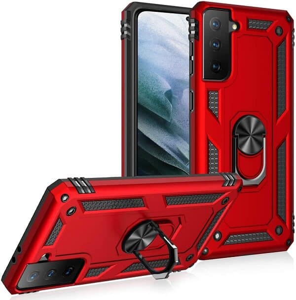 For Samsung Galaxy S21 | S21+ /S21 Plus | S21 Ultra Anti Scratch Rugged Magnetic Car Mount Ring Shockproof Heavy Duty Case Cover