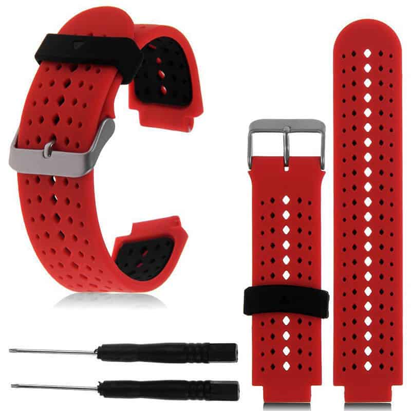 Garmin Forerunner 235 Wristband Adjustable Silicone Watch Band Kit (Red)