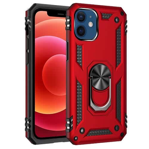 For Apple iPhone 12 /12Mini /12 Pro /12 Pro Max Anti Scratch Rugged Magnetic Car Mount Ring Case Cover