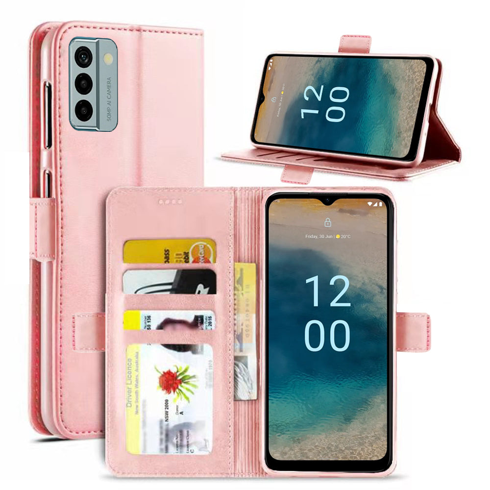 For Motorola Moto G15 4G SupRShield Wallet Leather Card Holder Flip Protective Shockproof Case Cover