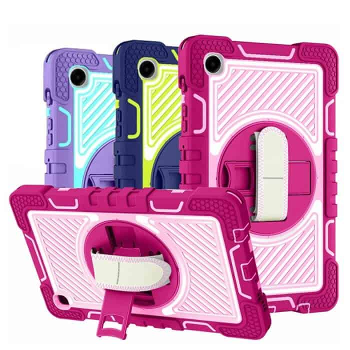Rotatable Military Grade Case For Samsung Galaxy TAB A Series Shockproof Multi-Layer Protective Kickstand Cover