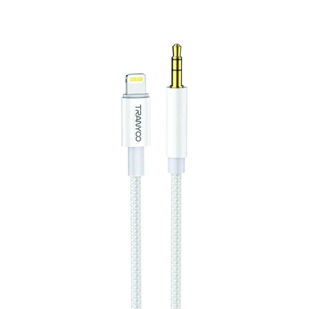 TRANYOO (T-E19) 1M Lightning to 3.5mm Audio Aux Auxiliary Jack Adapter cable For Apple iPhone iPad & iPod