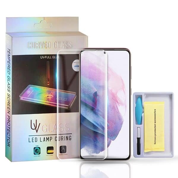 For Samsung Galaxy S21 UV Liquid Gel Tempered Glass Screen Protector (Clear)