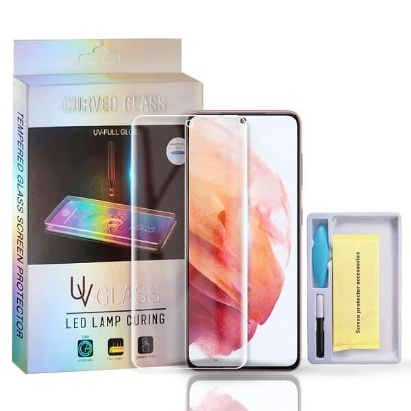For Samsung Galaxy S21+ /S21 Plus UV Liquid Gel Tempered Glass Screen Protector (Clear)