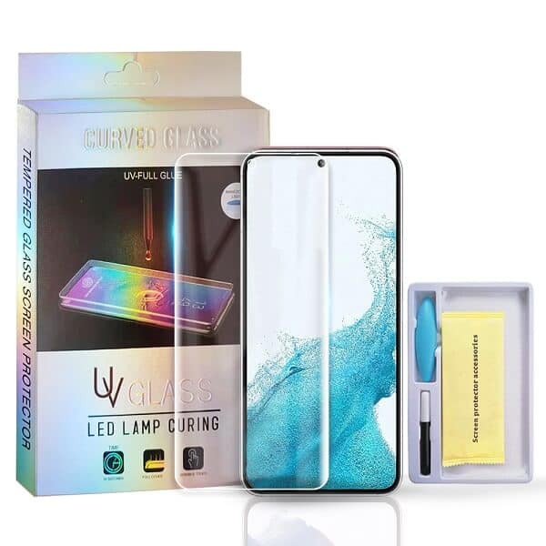 For Samsung Galaxy S22 5G UV Liquid Gel Tempered Glass Screen Protector Film Guard (Clear)
