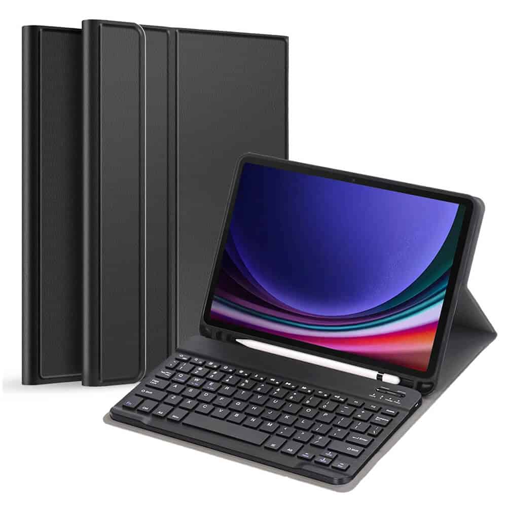 With Pencil Holder Samsung Galaxy Tab S9 11.0 Detachable Wireless Bluetooth Keyboard Case, Lightweight Protective Slim Folio Leather Smart Cover