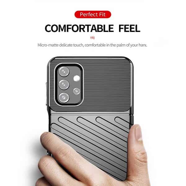 For Samsung Galaxy A32 5G | A32 4G Case Shockproof Absorption Anti Scratch Heavy Duty Durable Drop Protection Phone Armor Back Cover (Black)
