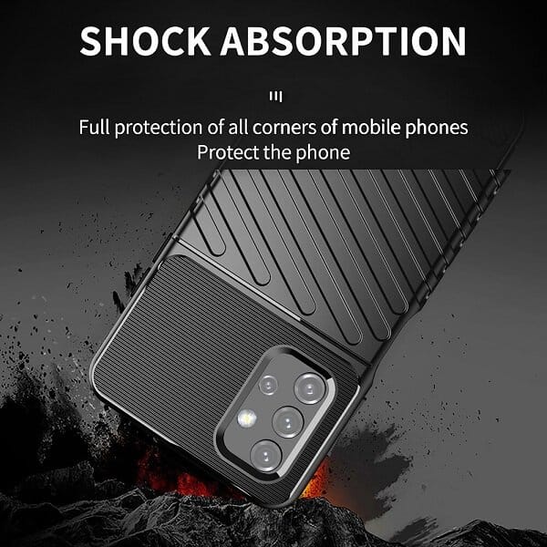 For Samsung Galaxy A32 5G | A32 4G Case Shockproof Absorption Anti Scratch Heavy Duty Durable Drop Protection Phone Armor Back Cover (Black)