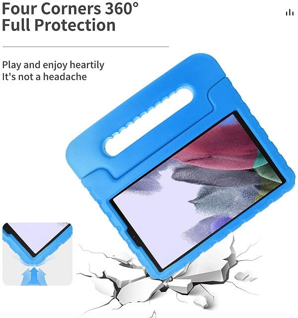 Samsung Galaxy Tab A7 Lite 8.7 inch SM- T220/T225 kids Case, Kickstand Shockproof Protective Handle Stand Light Weight Kids Friendly Cover (Black)
