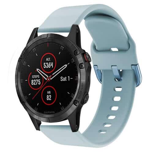 Garmin Forerunner 645 Music Band Silicone Wristband Adjustable Silicone Rubber Watch Band Kit (Light Blue)