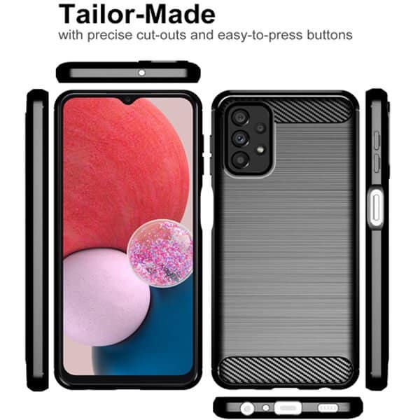Samsung Galaxy A13 4G Case Shockproof Heavy Duty Rugged Anti Knock Back Cover (Black)