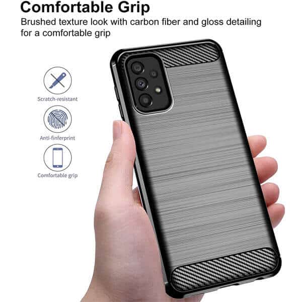 Samsung Galaxy A13 4G Case Shockproof Heavy Duty Rugged Anti Knock Back Cover (Black)