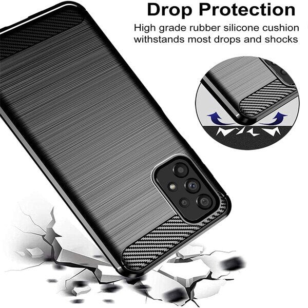 Samsung Galaxy A13 4G Case Shockproof Heavy Duty Rugged Anti Knock Back Cover (Black)