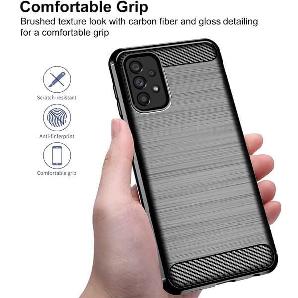 Samsung Galaxy A23 4G Case Shockproof Heavy Duty Rugged Anti Knock Back Cover (Black)