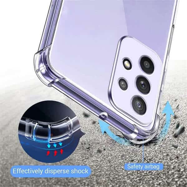 Samsung Galaxy A23 4G Clear Case Shockproof Heavy Duty Gel Air Cushion Cover
