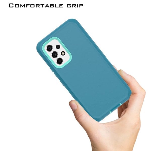 Samsung Galaxy A33 5G Case Drop Resistant Defender Tradies Heavy Duty Rugged Shockproof Tough Cover (Teal)