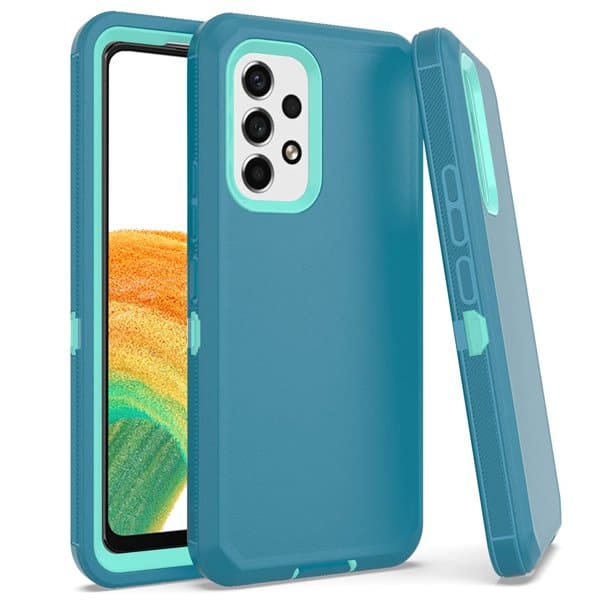 Samsung Galaxy A33 5G Case Drop Resistant Defender Tradies Heavy Duty Rugged Shockproof Tough Cover (Teal)