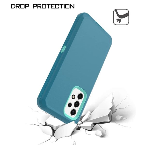 Samsung Galaxy A33 5G Case Drop Resistant Defender Tradies Heavy Duty Rugged Shockproof Tough Cover (Teal)