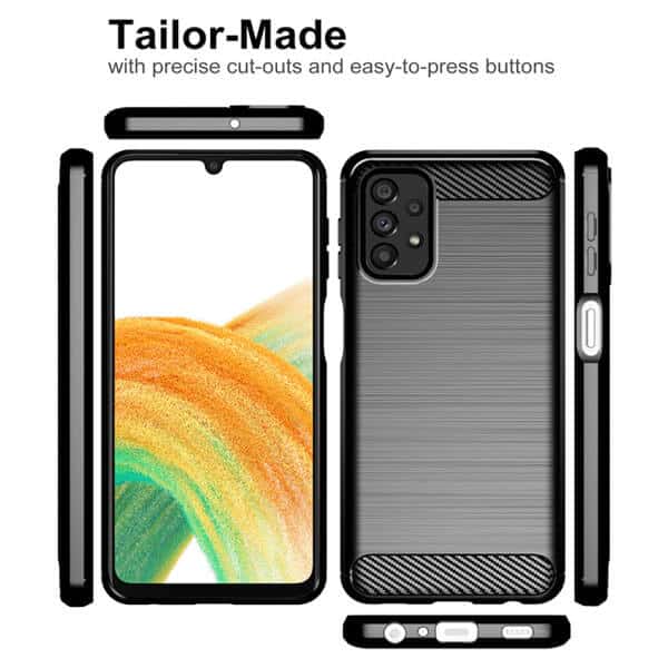 Samsung Galaxy A33 5G Case Shockproof Heavy Duty Rugged Anti Knock Back Cover (Black)