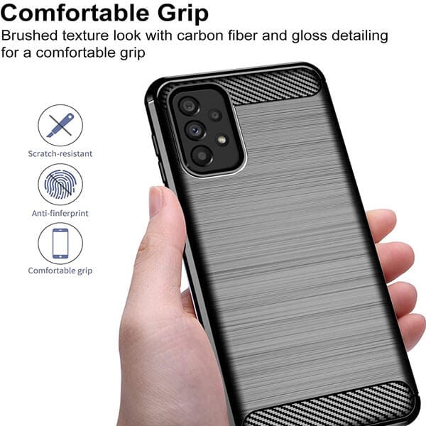 Samsung Galaxy A33 5G Case Shockproof Heavy Duty Rugged Anti Knock Back Cover (Black)