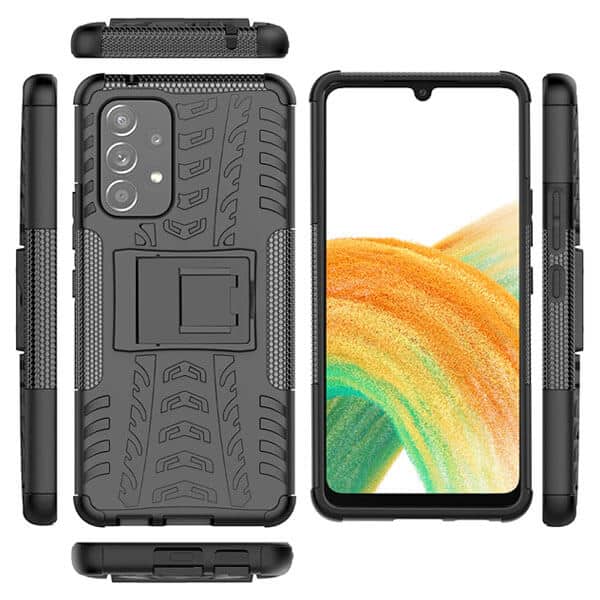 Samsung Galaxy A33 5G Heavy Duty Case Shockproof Rugged Protective Tough Back Cover (Black)