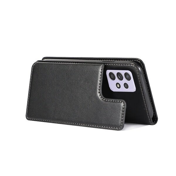 Samsung Galaxy A52s 5G SupRShield Wallet Leather Card Holder Flip Protective Shockproof Magnetic Case Cover (Black Style 2)