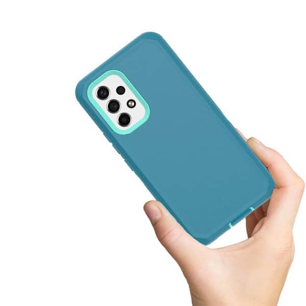 Samsung Galaxy A53 5G Case Drop Resistant Defender Tradies Heavy Duty Rugged Shockproof Tough Cover (Teal)
