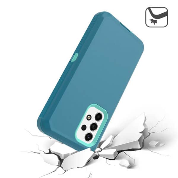 Samsung Galaxy A53 5G Case Drop Resistant Defender Tradies Heavy Duty Rugged Shockproof Tough Cover (Teal)