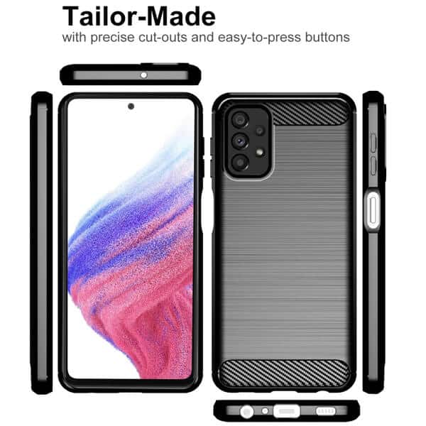 Samsung Galaxy A53 5G Case Shockproof Heavy Duty Rugged Anti Knock Back Cover (Black)