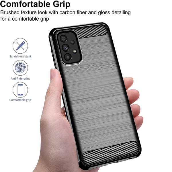Samsung Galaxy A53 5G Case Shockproof Heavy Duty Rugged Anti Knock Back Cover (Black)