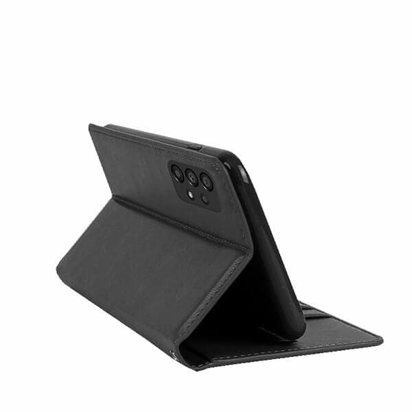 Samsung Galaxy A53 5G Hanman Leather Wallet Case Flip Card Holder Slots Magnetic Shockproof Cover (Black)