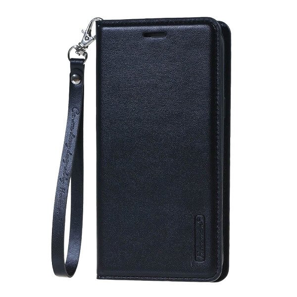 Samsung Galaxy A53 5G Hanman Leather Wallet Case Flip Card Holder Slots Magnetic Shockproof Cover (Black)