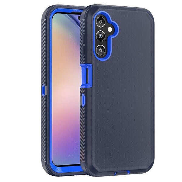 Samsung Galaxy A54 5G Case Drop Resistant Defender Tradies Heavy Duty Rugged Shockproof Tough Cover (Navy Blue)