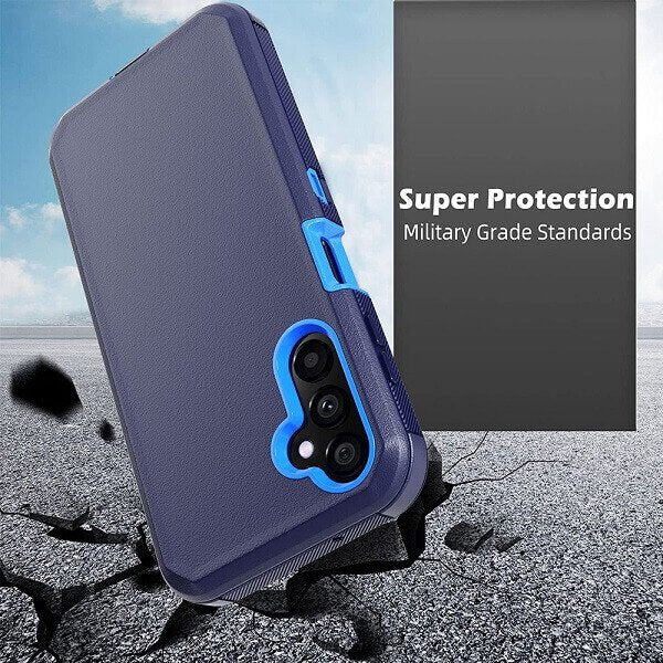 Samsung Galaxy A54 5G Case Drop Resistant Defender Tradies Heavy Duty Rugged Shockproof Tough Cover (Navy Blue)