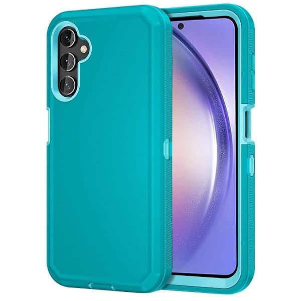 Samsung Galaxy A54 5G Case Drop Resistant Defender Tradies Heavy Duty Rugged Shockproof Tough Cover (Teal)