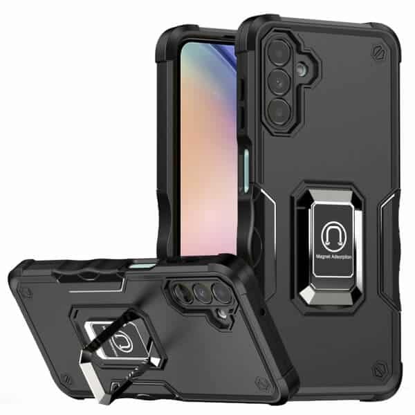 Samsung Galaxy A54 5G Magnetic Ring Rugged Shockproof Case Heavy Duty Protective Back Cover (Black)